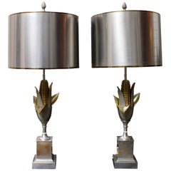 Pair of Maison Charles Corn Lamps