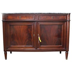 Louis XVI Mahogany Buffet with Marble Top 3