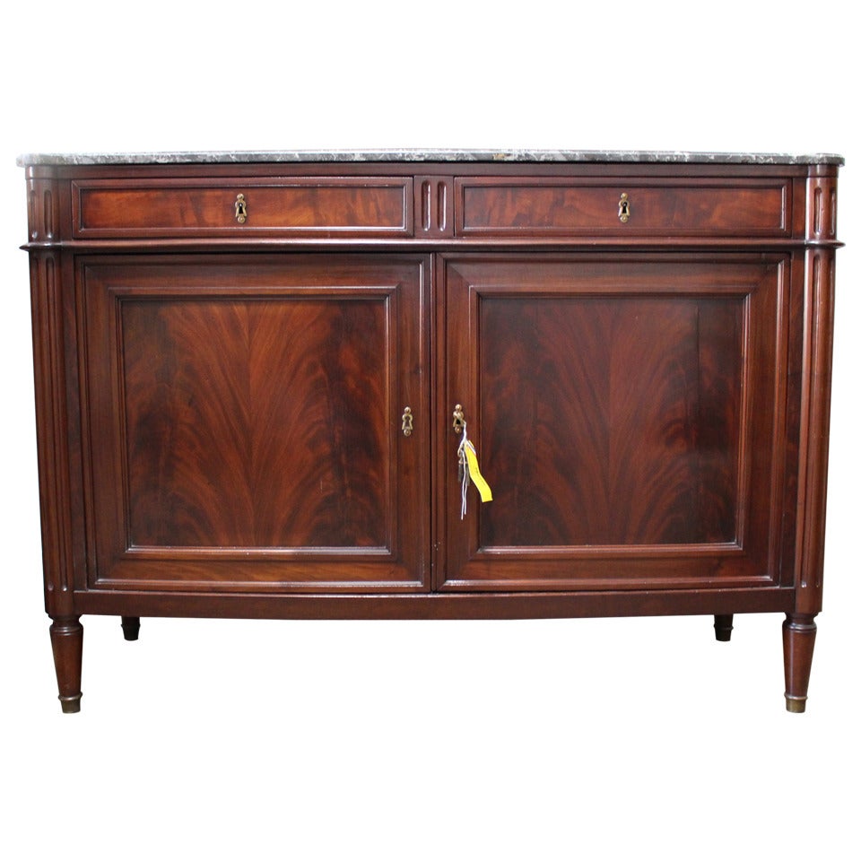 Louis XVI Mahogany Buffet with Marble Top