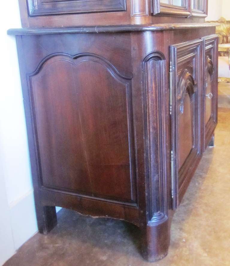18th Century and Earlier A French 18th Century Regence Style Walnut Buffet A Deaux Corps