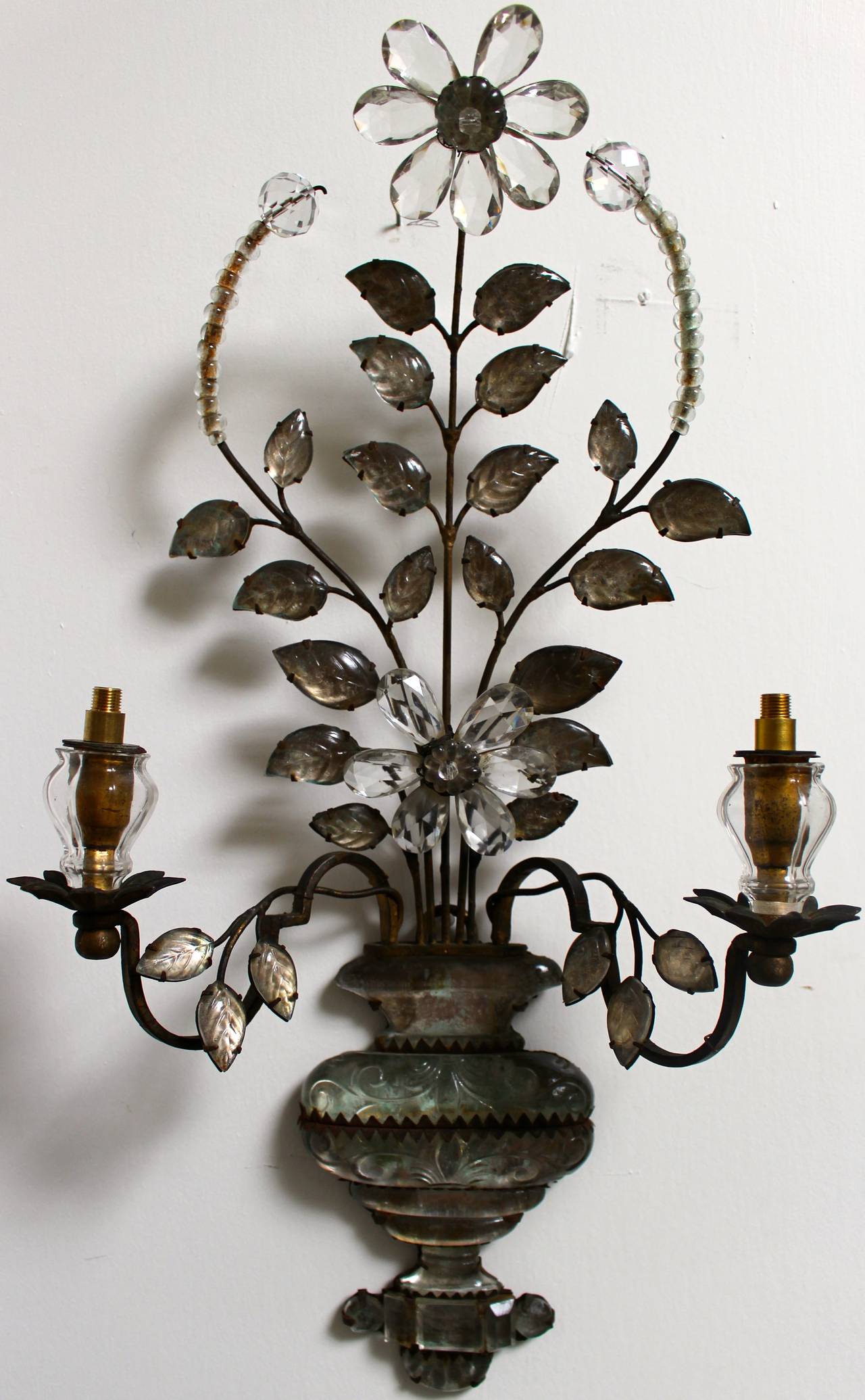 Set of Four Old French Bagues Sconces In Good Condition In Dallas, TX