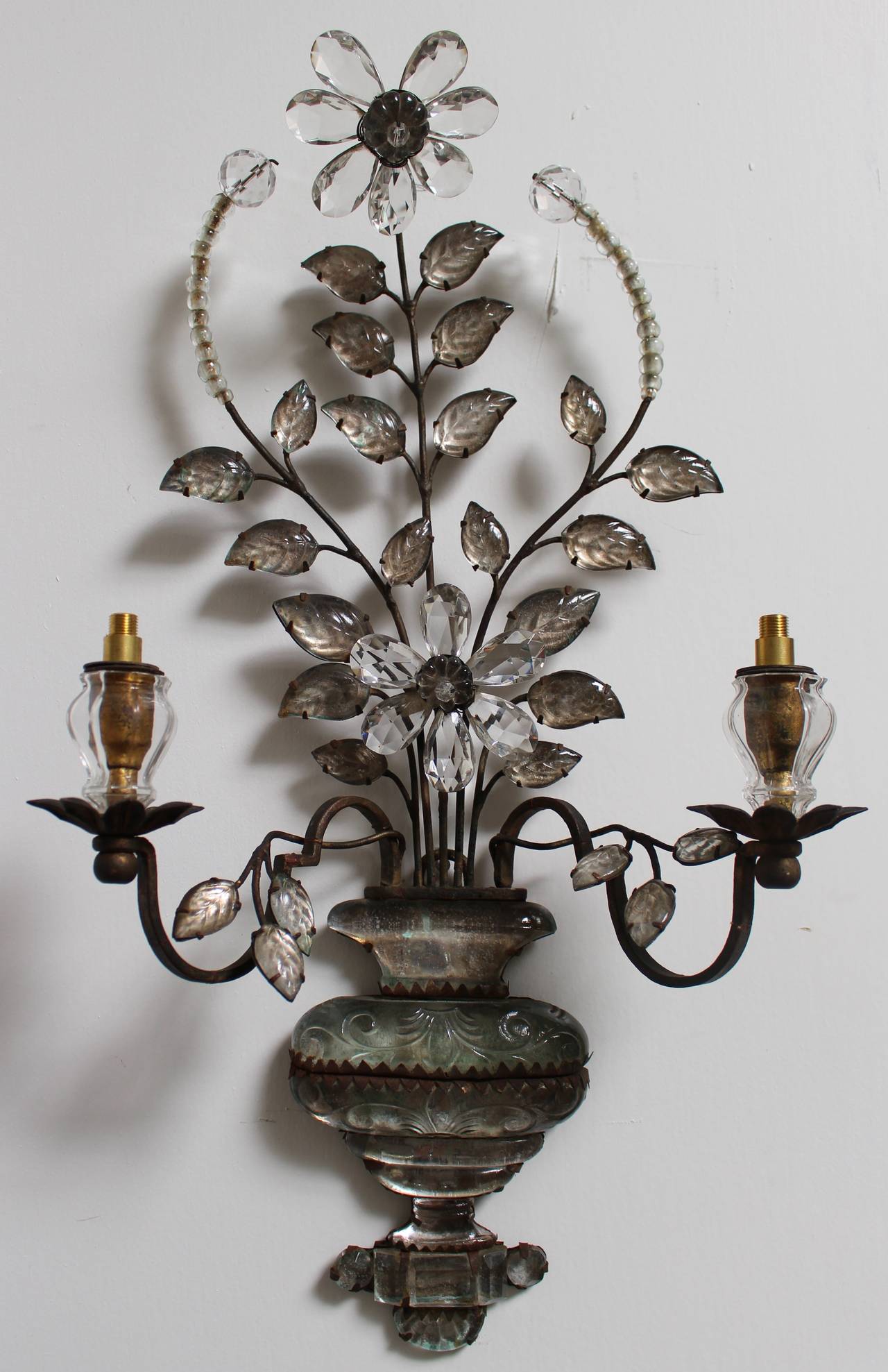Gilt Set of Four Old French Bagues Sconces