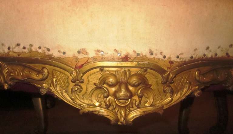 Régence Pair of Regence Style Giltwood Tabourets