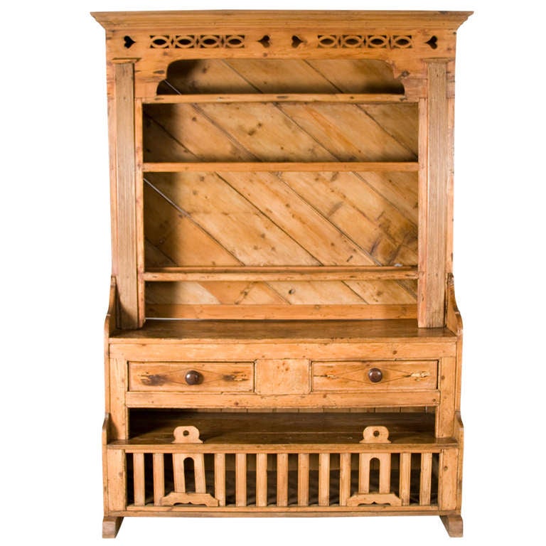 Swedish Pine Cupboard with Chicken Coop at 1stdibs