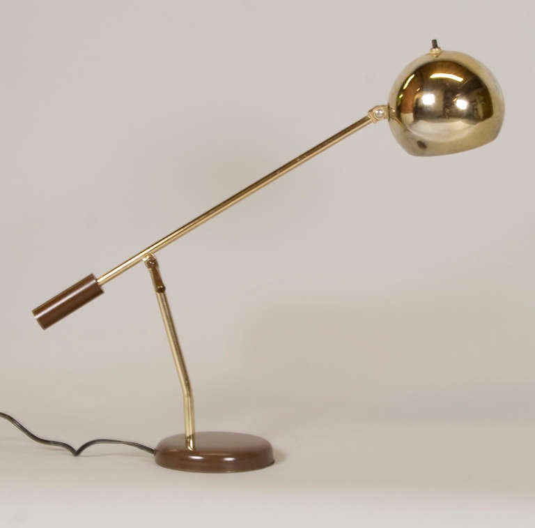 American Brass Desk Lamp by Tensor