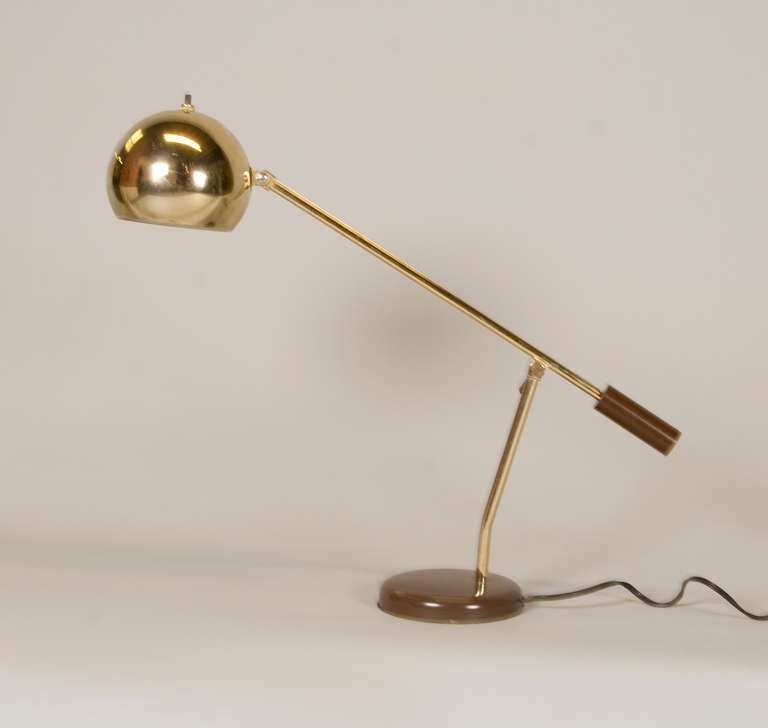 Brass Desk Lamp by Tensor In Excellent Condition In San Francisco, CA