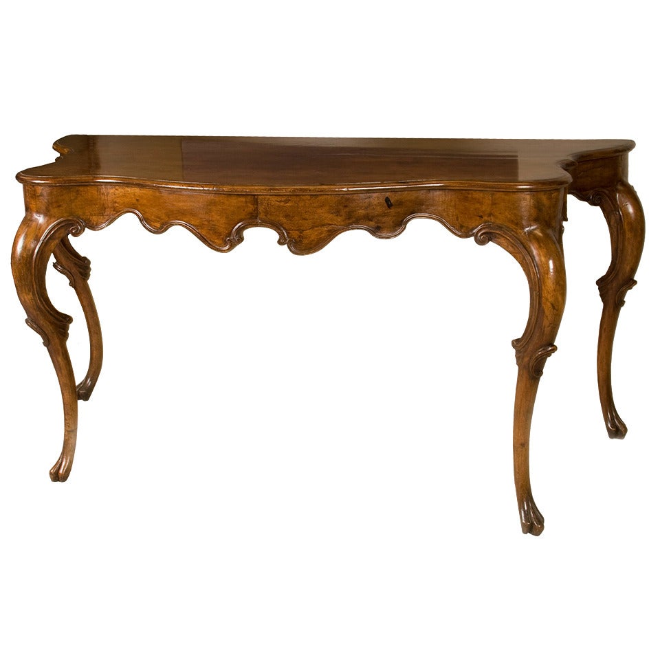 18th Century Walnut Console from the Emilia For Sale