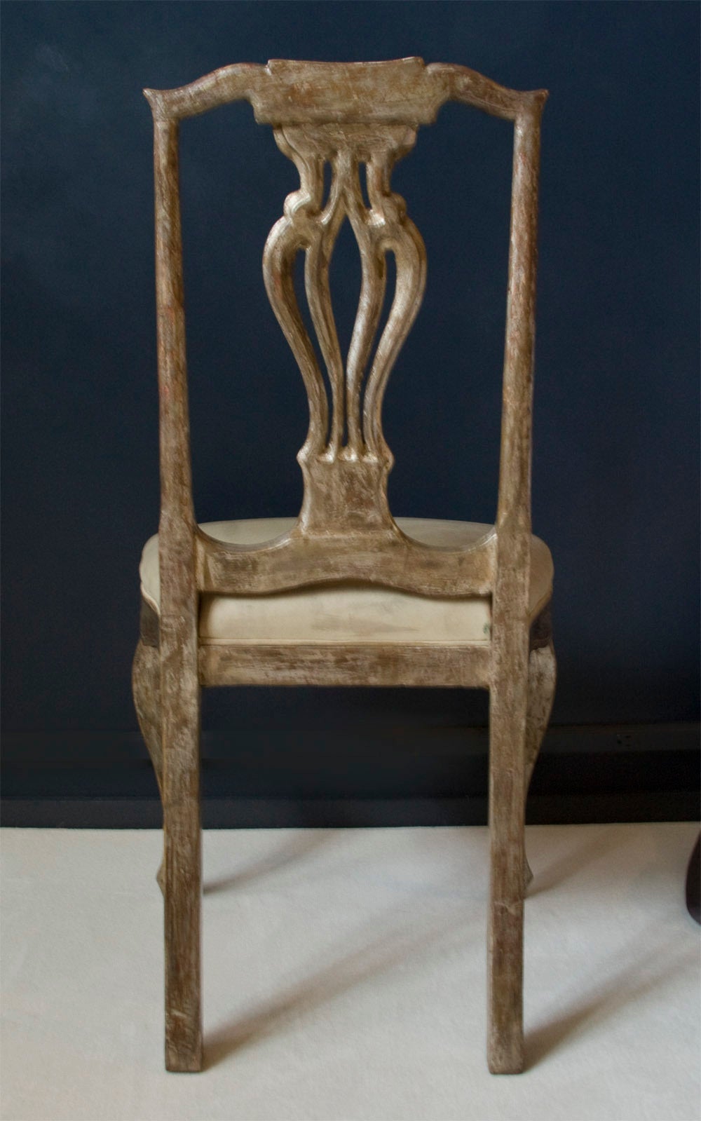 Chinese Chippendale 18th Century Gilt over Gesso Dining Side Chairs