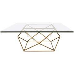 Milo Baughman Bronze Geometric Table