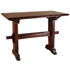 Continental Baroque Elm Wood Table