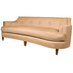 Midcentury Sofa, Newly Upholstered in fine European Wool Fabric 3