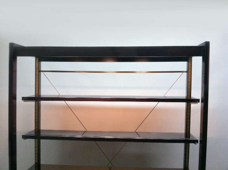 Mid-20th Century Edward Wormley Open Frame Lighted Bookshelf