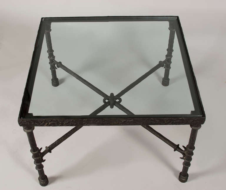 Only authorized Diego Giacometti reproduction Bronze Coffee Table. Superb condition. 1/2