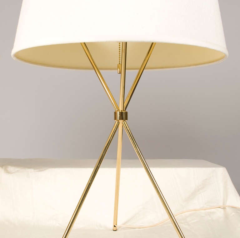 Pair of T.H. Robsjohn-Gibbings Tripod Table Lamps