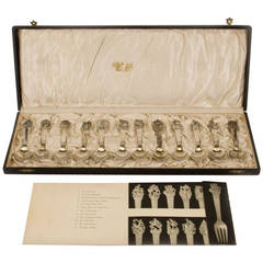 Vintage Fantastic Sterling Silver Dessert Spoons