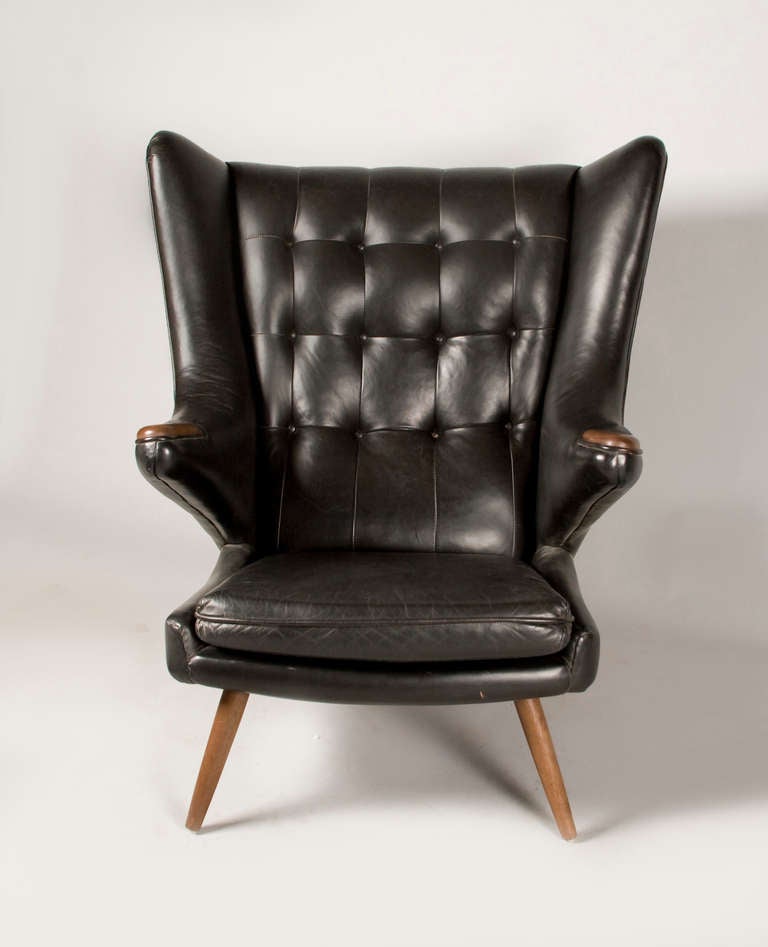 Hans Wegner Inspired Papa Bear Chair and Ottoman 1