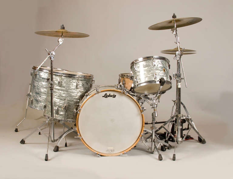 Rare collector's Ludwig five piece drum set in the sought after 