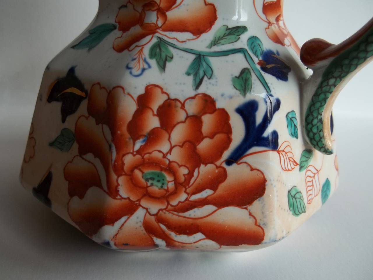 Rare, Early 19th C, Hicks & Meigh, Ironstone, Jug or Pitcher, Chinoiserie Pat'n 1