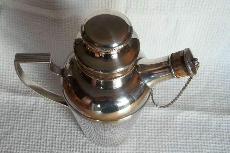 20th Century HARRODS, Art Deco, COCKTAIL SHAKER, Silver Plated, circa 1930's