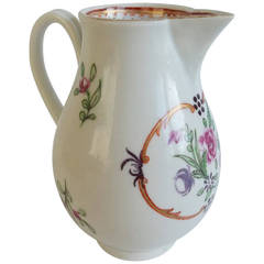 18th Century, First Period, WORCESTER, Sparrow-beak JUG, Hand Painted, C. 1770