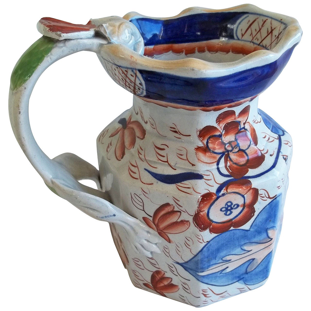 Georgian, Ironstone JUG or PITCHER, Dragon Handle, English, circa 1820