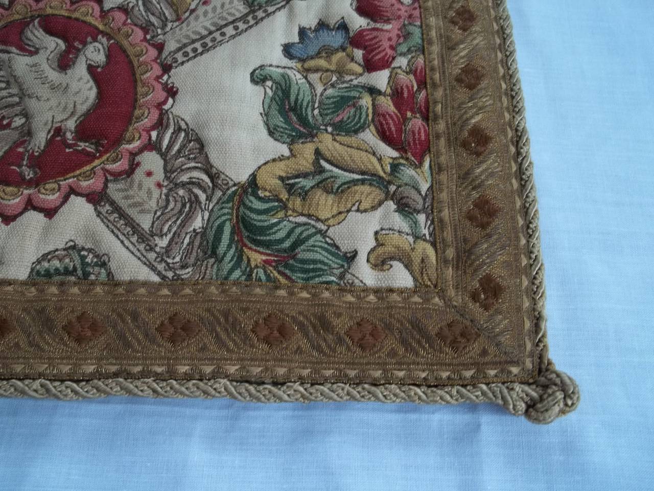 French Tapestry in the Medieval Aubusson Style with tab top, Circa 1920 In Good Condition In Lincoln, Lincolnshire