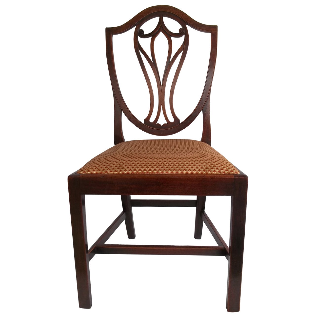 Elegant 18th Century Hepplewhite Side Chair in Mahogany, English circa 1785
