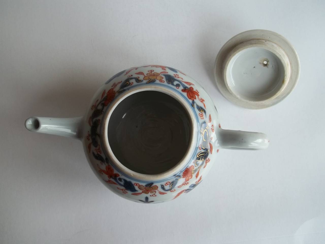 Qing, KANGXI Period, Chinese porcelain TEAPOT, Imari Export, Hand Painted, C 1710 3