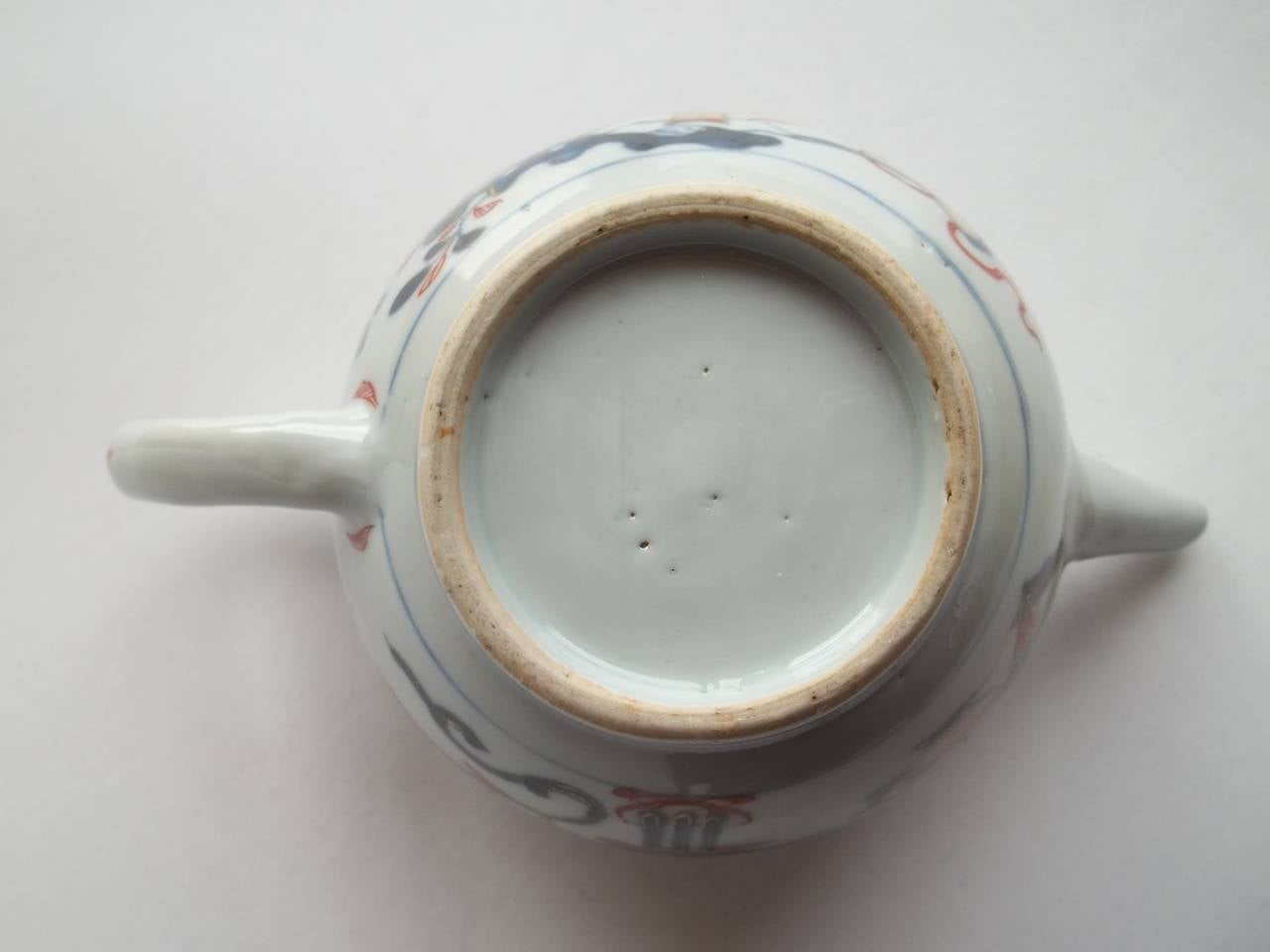 Qing, KANGXI Period, Chinese porcelain TEAPOT, Imari Export, Hand Painted, C 1710 4