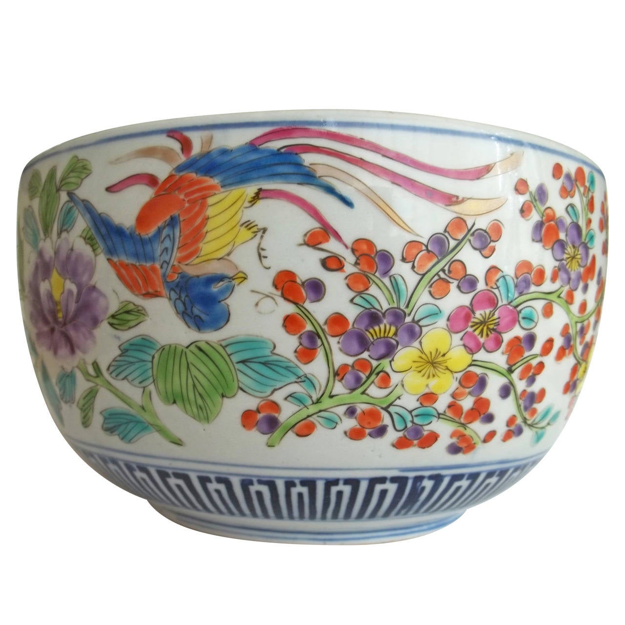 Chinese Export, Porcelain BOWL, Famille Verte, Late Qing , Circa 1900