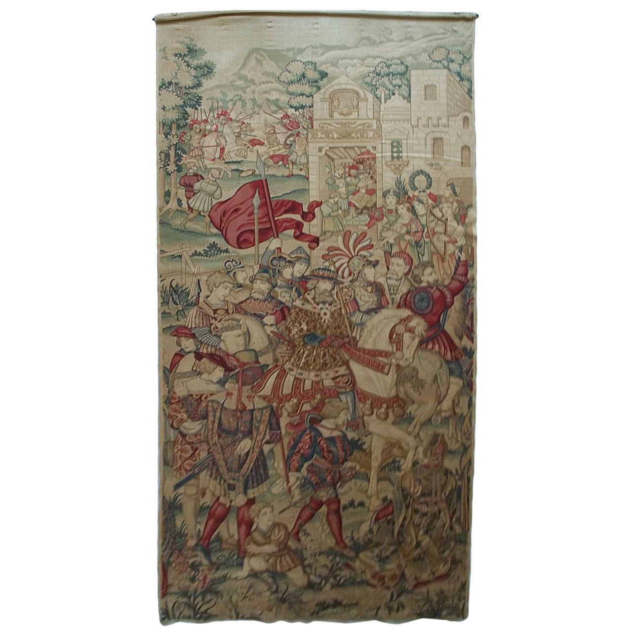 Superb, Large, Wall Hanging, Tapestry, Rich Medieval Pattern, French, circa 1900