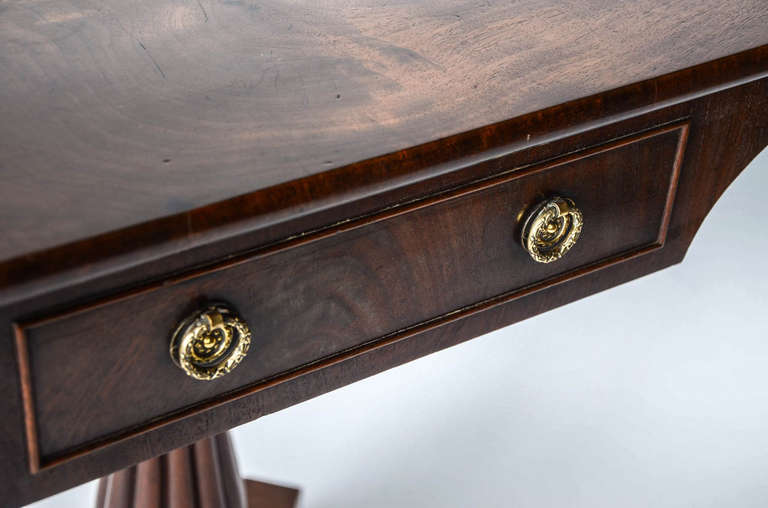 William IVth Mahogany Pedestal Side Table Single Drawer, English circa 1830 4