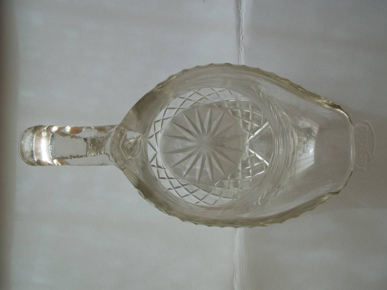 19th Century Late Georgian Cut-Glass Crystal Water Jug or Pitcher Lead Glass, circa 1810