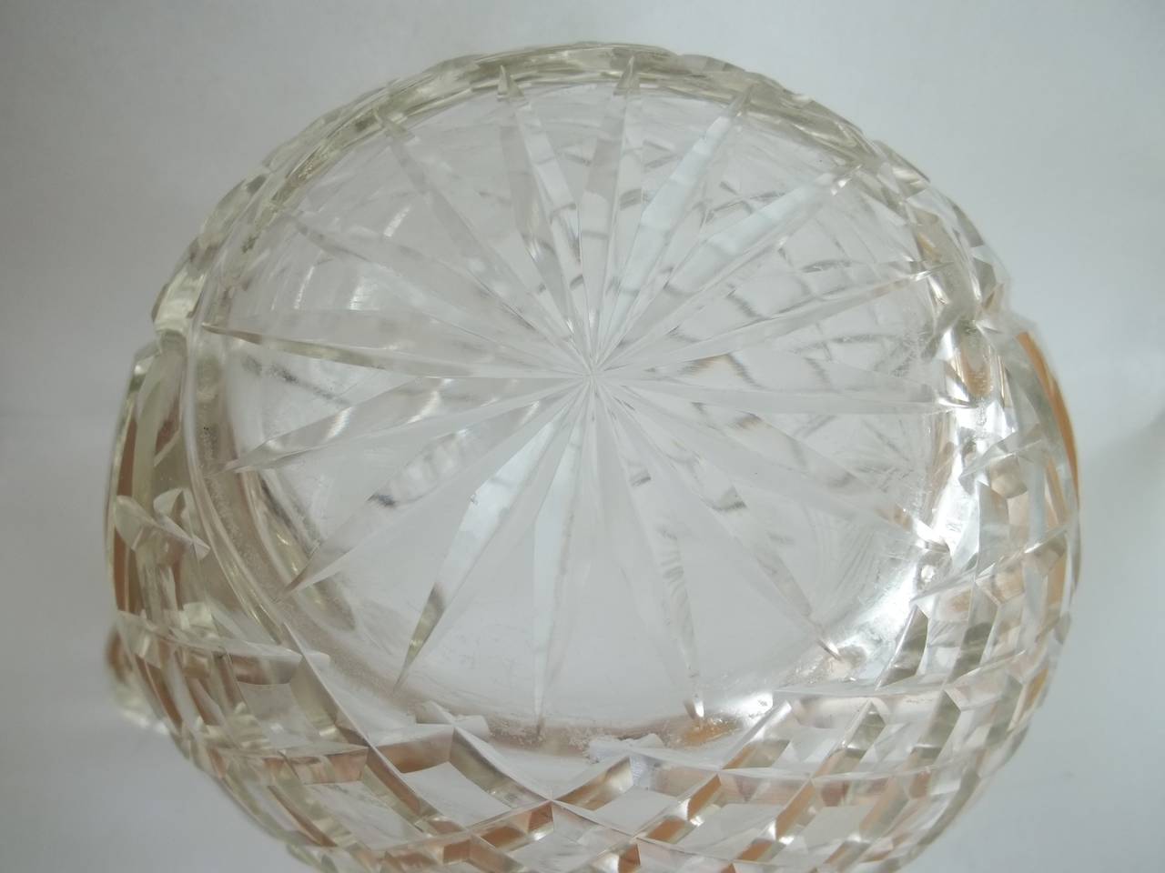 Cut Glass Late Georgian Cut-Glass Crystal Water Jug or Pitcher Lead Glass, circa 1810