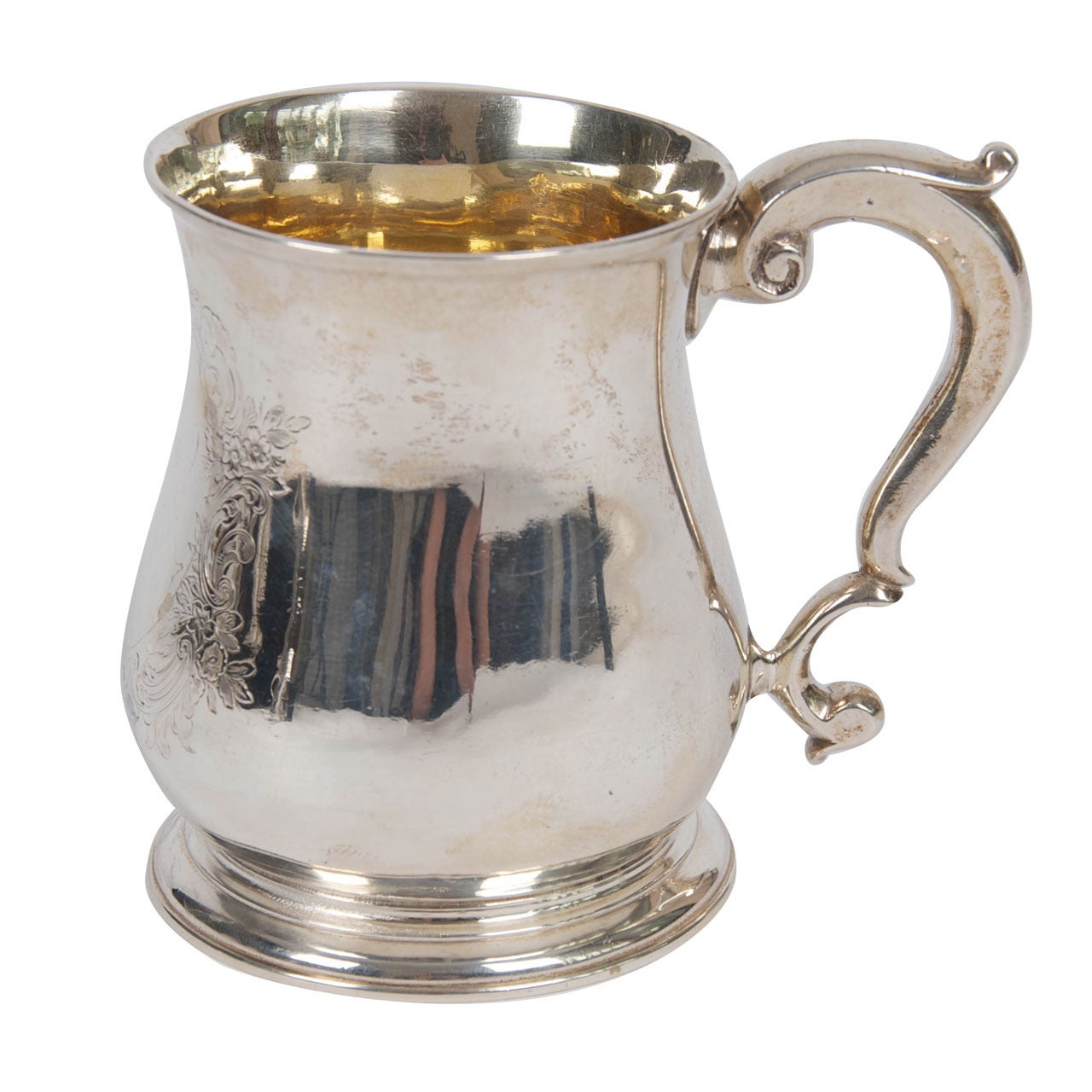 1735, George II, Sterling Silver, Pint Mug or Tankard by Ben Cartwright, London