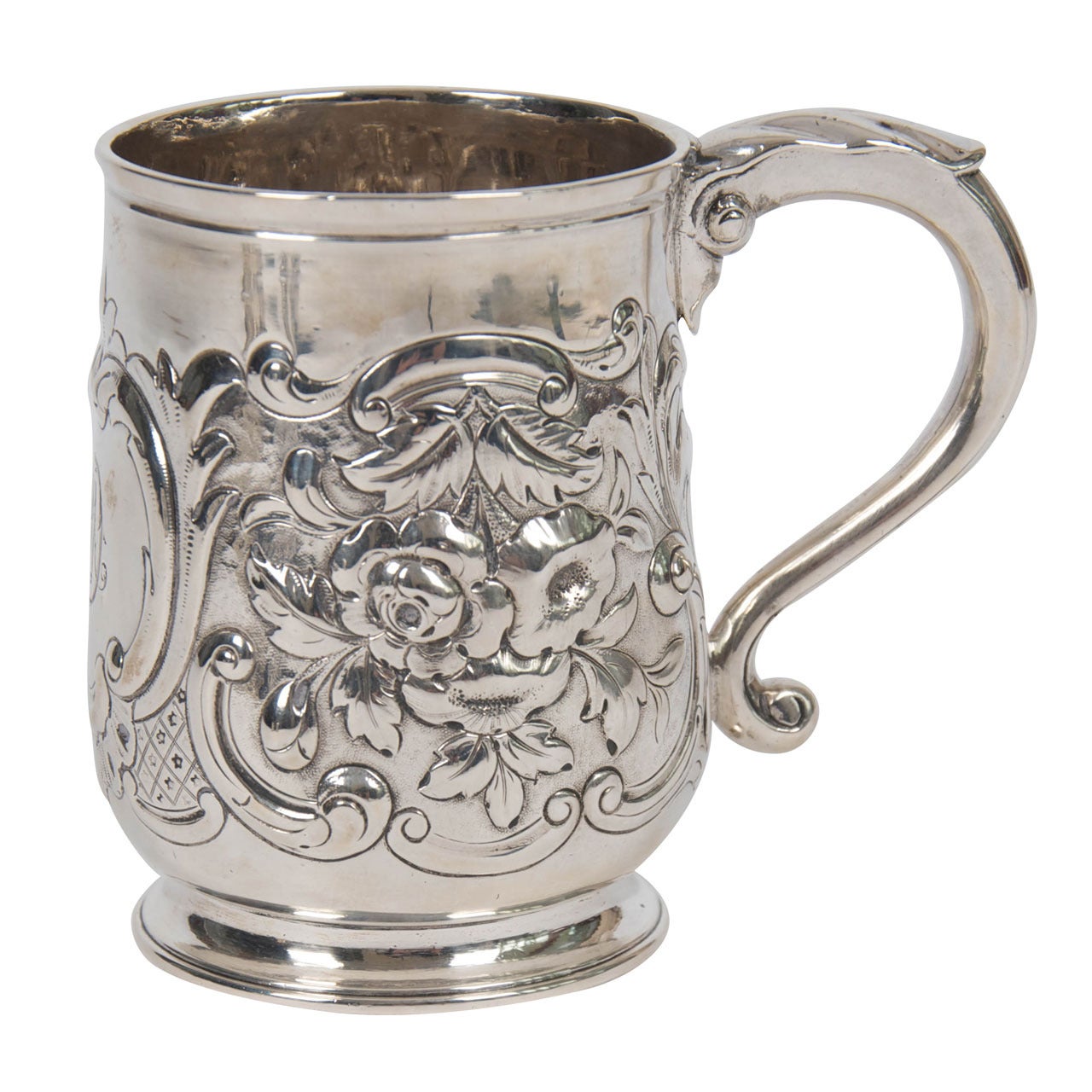 Rare Irish George II Silver Mug or Tankard by John Moore, Dublin 1740