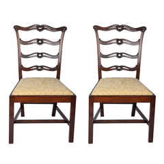 Fine, PAIR of GEORGE 111,  SIDE CHAIRS, London Stamp, Circa 1770