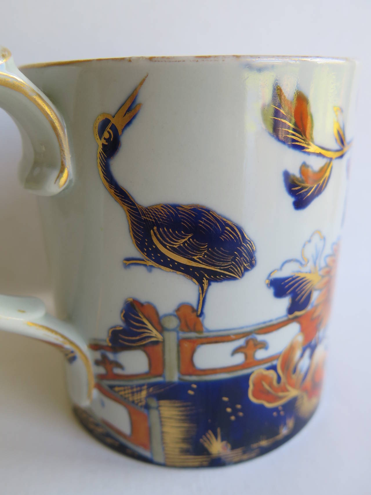 19th Century Rare, Georgian DAVENPORT Ironstone Mug, Chinoiserie 