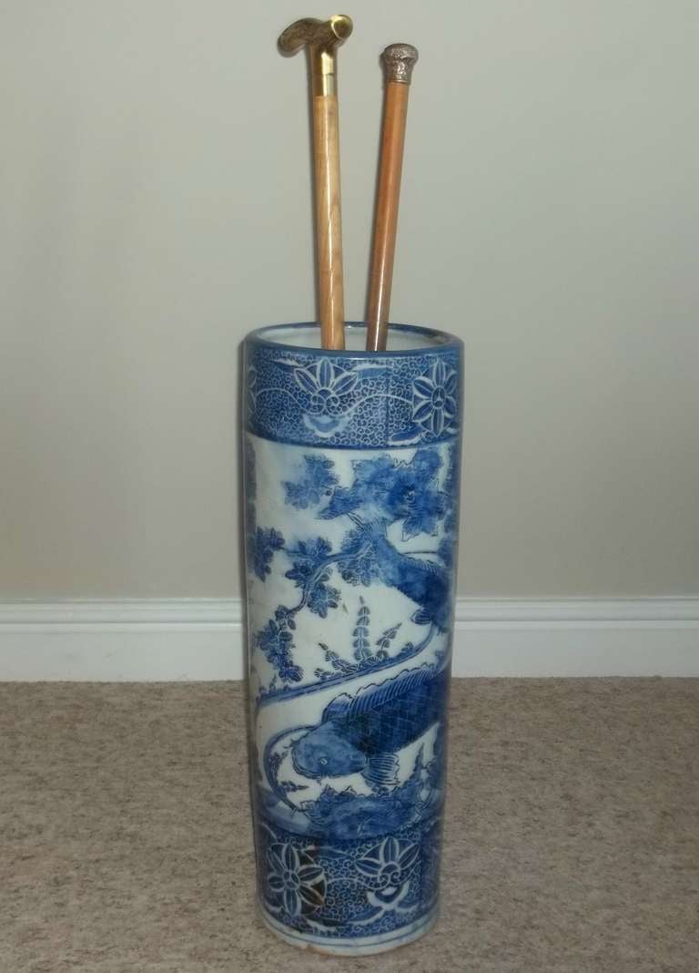 Other 19thC, JAPANESE, Porcelain, Blue and White UMBRELLA / STICK STAND