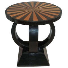 Antique PIERRE LEGRAIN Art Deco Cubist Pedestal Centre Table, Ca. 1920's