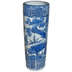 Antique 19thC, JAPANESE, Porcelain, Blue and White UMBRELLA / STICK STAND