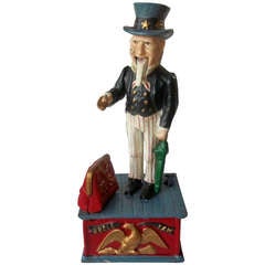 "Uncle Sam" Toy MONEY BOX, North American , circa 1930s