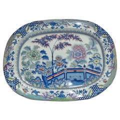 Antique Very Large, Georgian, DAVENPORT Platter or MEAT DISH, Ironstone pottery, Ca.1815