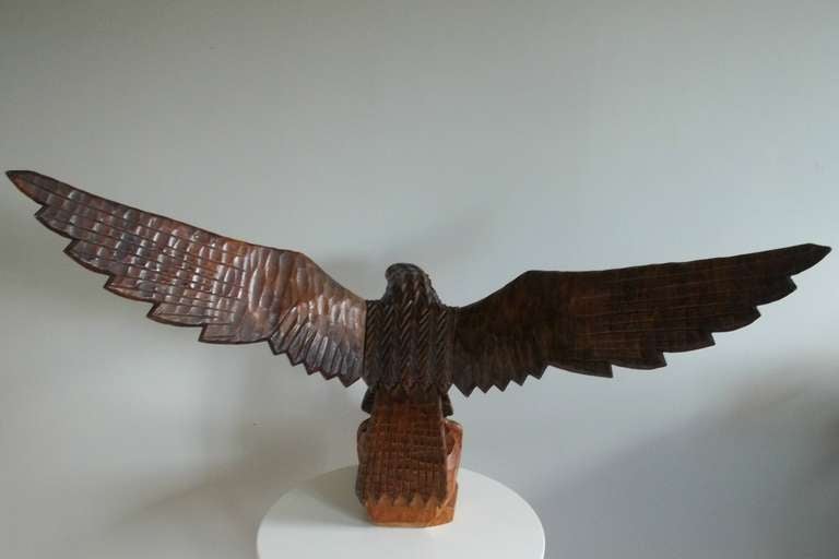 Large Hand Carved EAGLE, Russian, Fully Stamped, Large 1930's In Excellent Condition In Lincoln, Lincolnshire