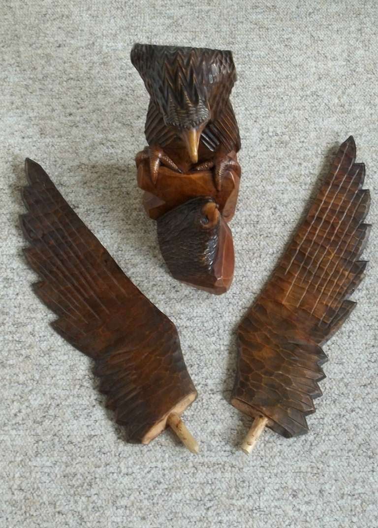 Mid-20th Century Large Hand Carved EAGLE, Russian, Fully Stamped, Large 1930's