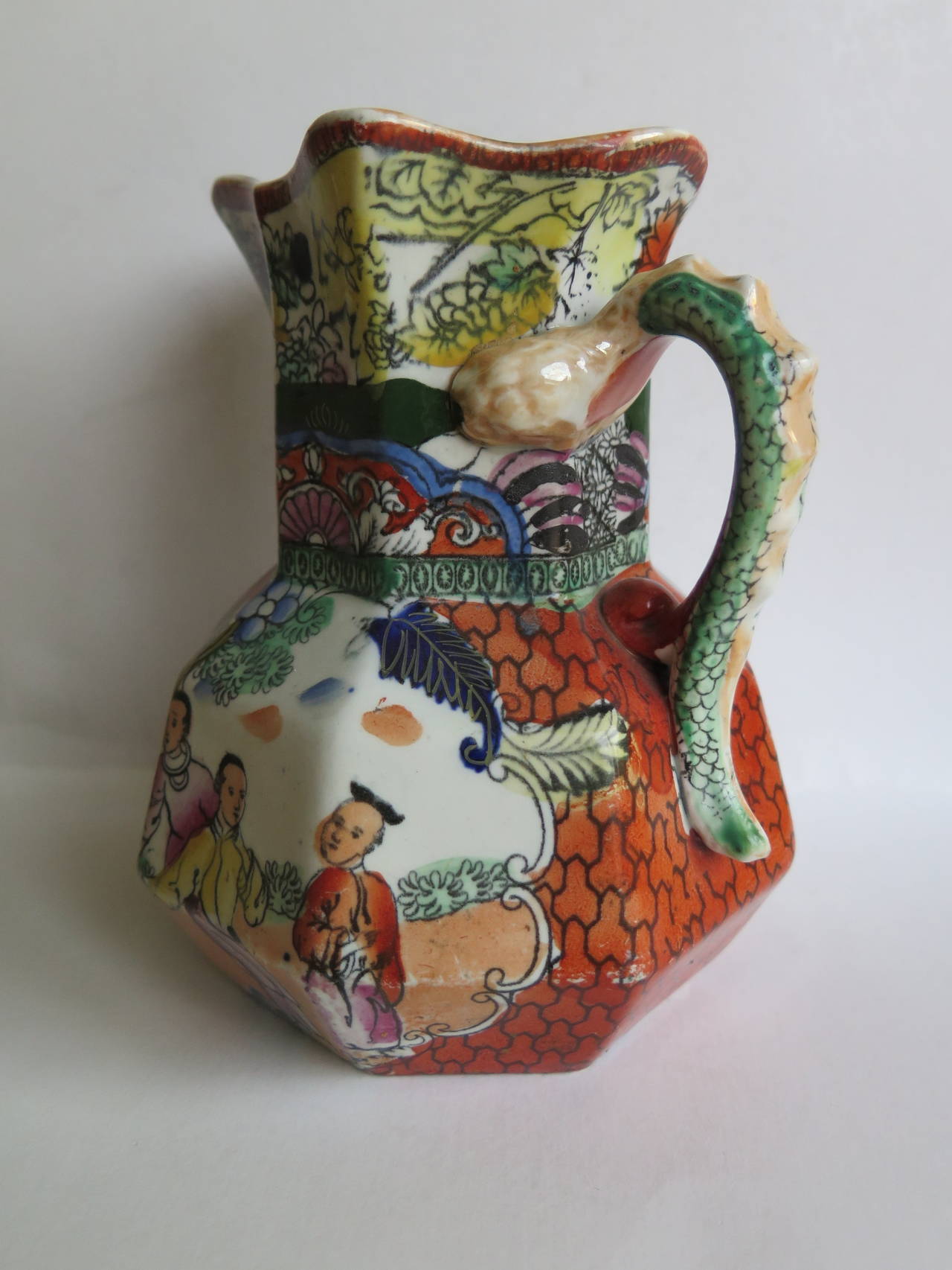 English Mason's Ironstone JUG or Pitcher, 