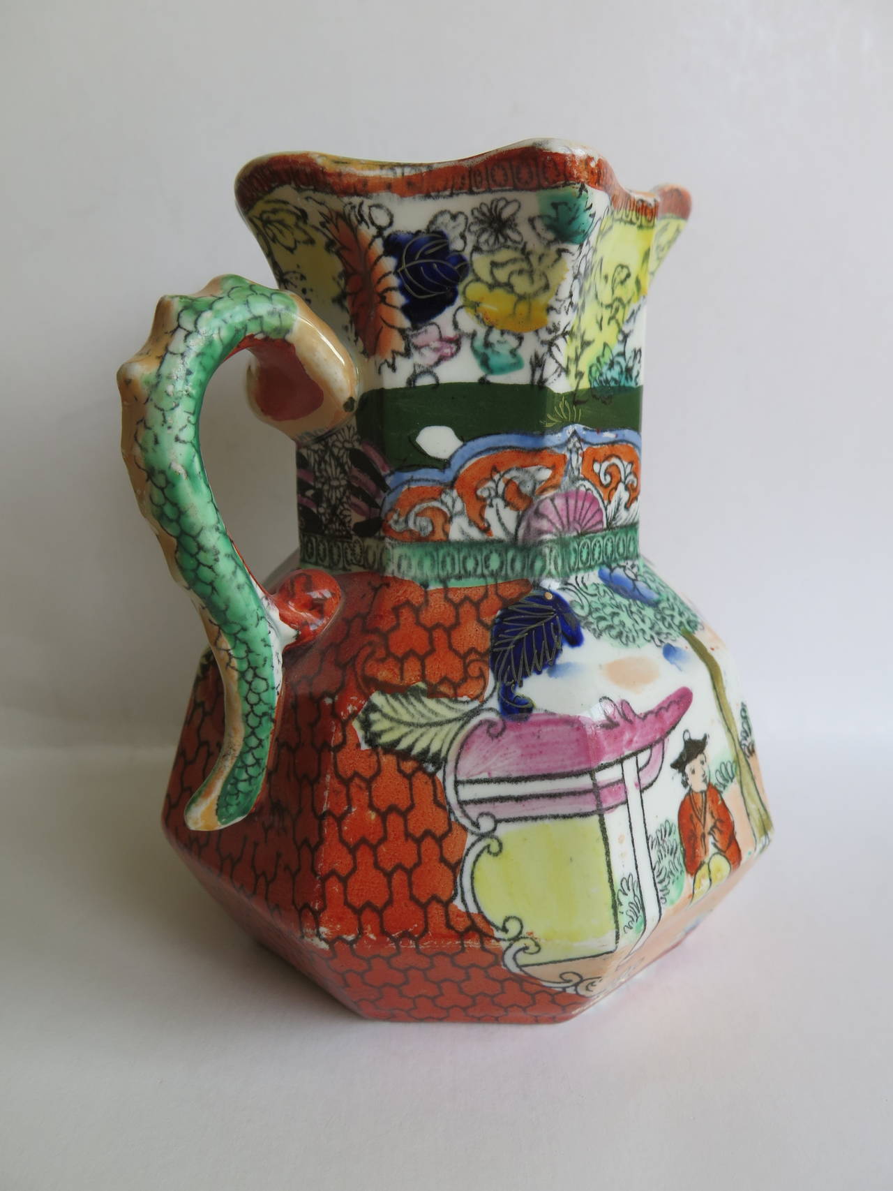 Hand-Painted Mason's Ironstone JUG or Pitcher, 