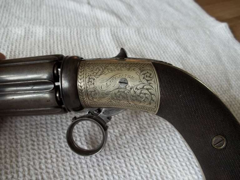 British Fine, CHARLES LANCASTER PISTOL, London, PEPPERBOX Revolver, ca.1840-1853