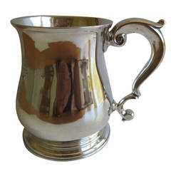 1735, George II, Sterling Silver, Pint Mug or Tankard by Ben Cartwright, London