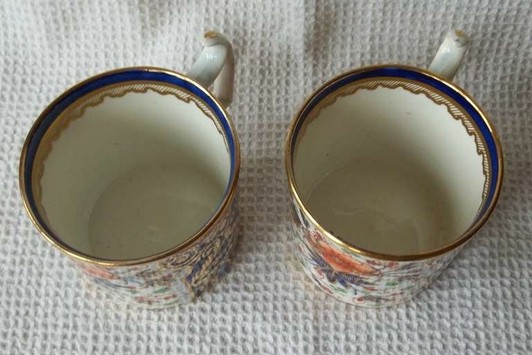 Georgian, PAIR, of DERBY Porcelain COFFEE CANS,  circa 1810 In Excellent Condition In Lincoln, Lincolnshire